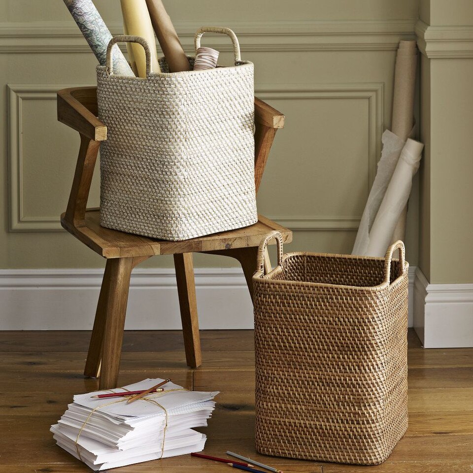 Modern Weave Handled Baskets West Elm UK